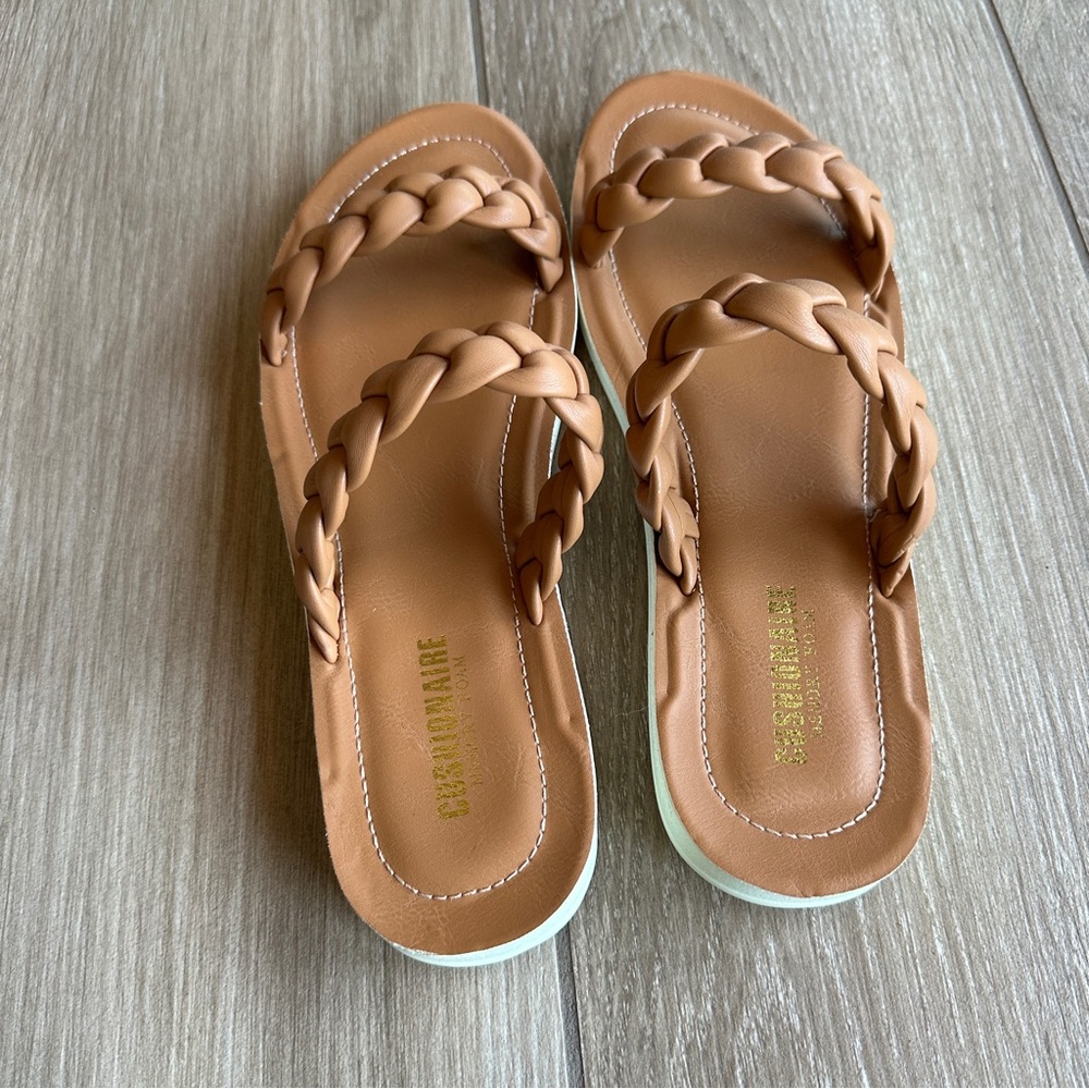 Cushionaire Isla Braided Slip On Sandals Size 9 1/2